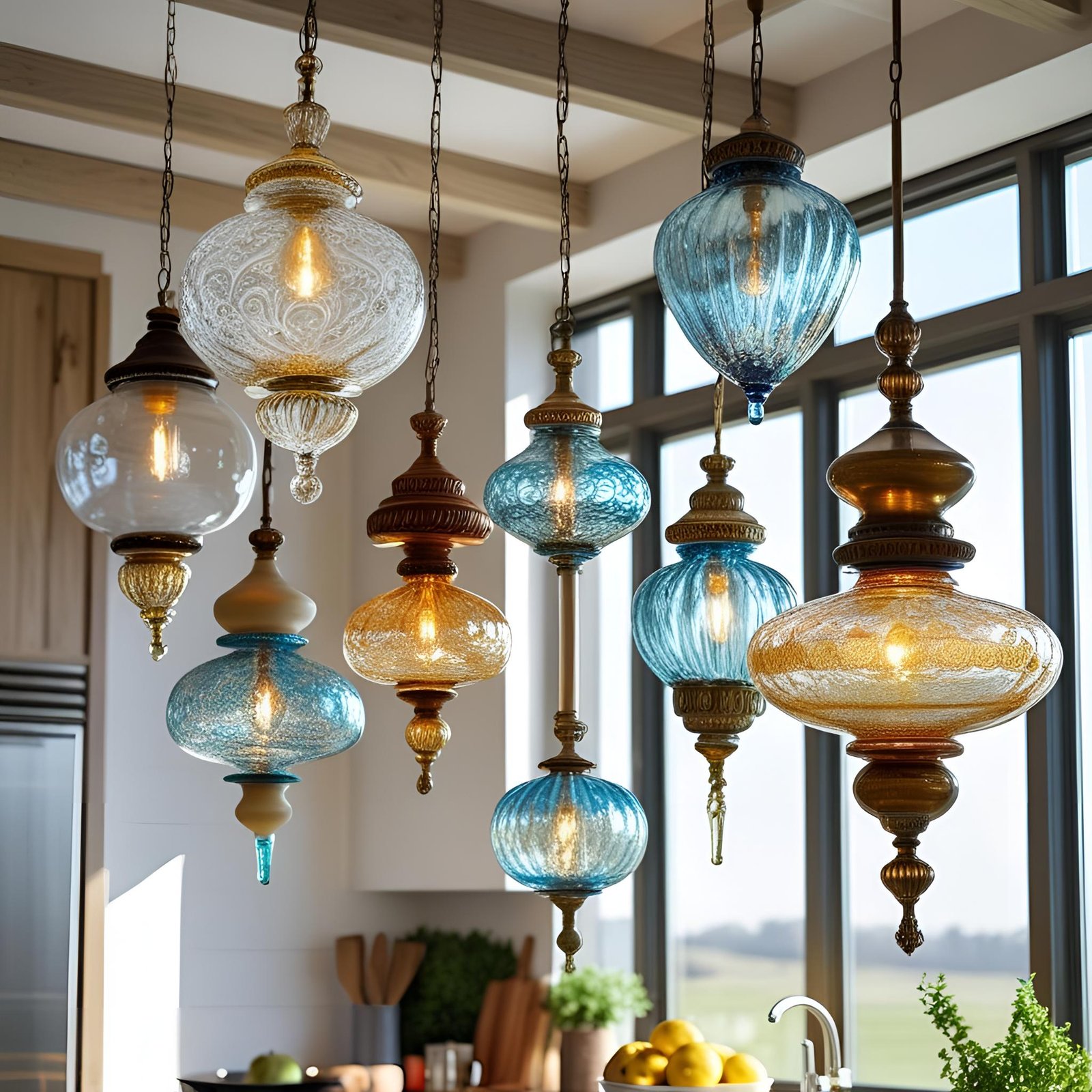 Glass Pendant Lights 2